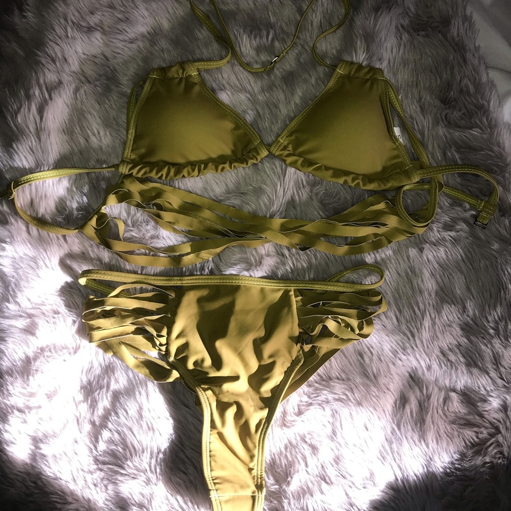 BRAND NEW olive green bikini